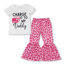 Load image into Gallery viewer, Charge it to my daddy leopard pants girls clothes