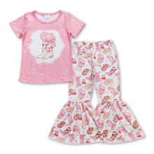 Load image into Gallery viewer, Bleached boots hat cowgirl kids clothing set