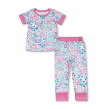 Load image into Gallery viewer, Short sleeves watercolor seaweed girls pajamas