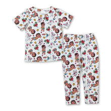 Load image into Gallery viewer, Short sleeves pig floral baby girls pajamas
