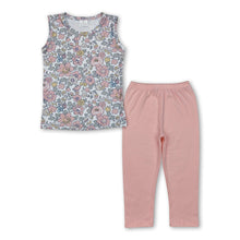 Load image into Gallery viewer, Sleeveless floral top leggings baby girls clothes
