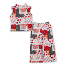 Load image into Gallery viewer, Sleeveless floral leopard take it easy kids girls clothes