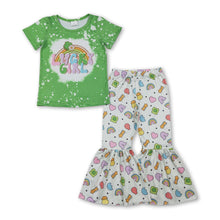 Load image into Gallery viewer, Green lucky girl rainbow girls St Patrick's day clothing