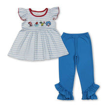 Load image into Gallery viewer, Flutter sleeves stripe cat hat tunic leggings girls outfits