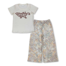 Load image into Gallery viewer, Short sleeves daddy's girl top camo pants girls outfits