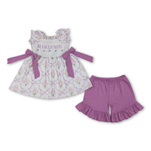 Load image into Gallery viewer, Short sleeves mama's mini floral bow tunic shorts girls outfits