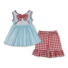 Load image into Gallery viewer, Sleeveless ferris wheel tunic plaid shorts girls clothing