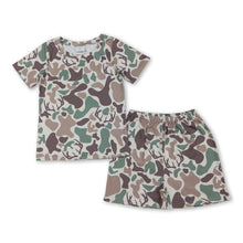 Load image into Gallery viewer, Short sleeves camo deer top shorts kids boys outfits