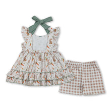 Load image into Gallery viewer, Flutter sleeves rabbit ruffle tunic shorts girls Easter set