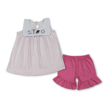 Load image into Gallery viewer, Sleeveless sheep cross embroidery kids girls Easter outfits