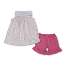 Load image into Gallery viewer, Sleeveless sheep cross embroidery kids girls Easter outfits