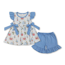 Load image into Gallery viewer, Flutter sleeves rabbit tunic shorts girls Easter outfits
