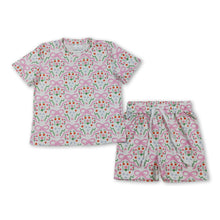Load image into Gallery viewer, Short sleeves floral bot top shorts kids girls outfits