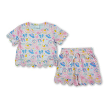 Load image into Gallery viewer, Anchor bow starfish scallop kids girls summer outfits