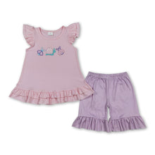 Load image into Gallery viewer, Flutter sleeves bee snails embroidery kids girls outfits