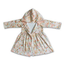 Load image into Gallery viewer, Floral pumkin hoodie dress baby girls fall  cardigan