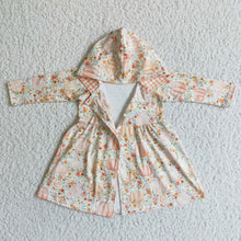 Load image into Gallery viewer, Floral pumkin hoodie dress baby girls fall  cardigan