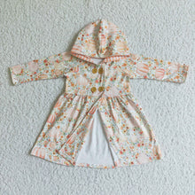 Load image into Gallery viewer, Floral pumkin hoodie dress baby girls fall  cardigan