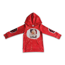 Load image into Gallery viewer, Santa bleached kids girls Christmas hoodie shirt