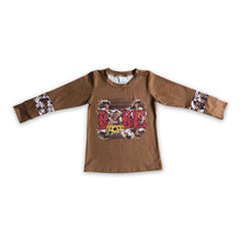 Load image into Gallery viewer, Highland cow babe sunflower kids girls western shirt