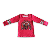 Load image into Gallery viewer, Highland cow heart rainbow girls western Valentine shirt