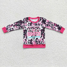 Load image into Gallery viewer, If I can't wear my boots I ain't going girls leopard western shirt