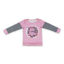 Load image into Gallery viewer, Pink be mine plaid long sleeves girls Valentine's day sweatshirt