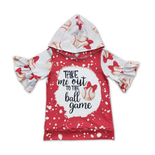 Load image into Gallery viewer, Take me out to the ball game girls baseball hoodie