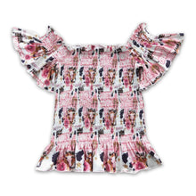 Load image into Gallery viewer, Mama's cowgirl bull skull elastic girls western shirt
