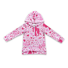 Load image into Gallery viewer, Pink heart party girls long sleeves hoodie