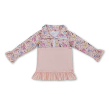 Load image into Gallery viewer, Ruffle long sleeves princess baby girls zipper pullover