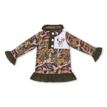 Load image into Gallery viewer, Deer plaid camo kids girls hunting pullover