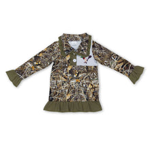 Load image into Gallery viewer, Duck plaid camo kids girls hunting pullover