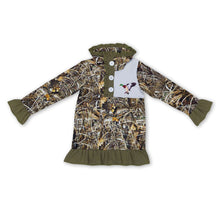 Load image into Gallery viewer, Duck plaid camo kids girls hunting pullover