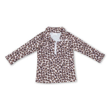 Load image into Gallery viewer, Leopard long sleeves kids girls pullover