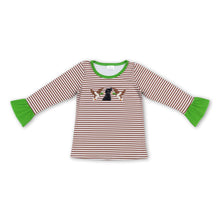Load image into Gallery viewer, Brown stripe long sleeves duck dog girls hunting shirt