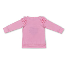 Load image into Gallery viewer, Pink tie dye santa ruffle long sleeves girls Christmas shirt