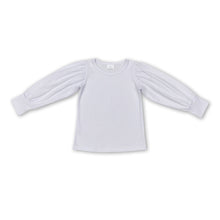 Load image into Gallery viewer, White long sleeves top kids girls shirt
