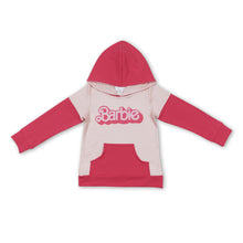 Load image into Gallery viewer, Hot pink solid hoodie party girls top