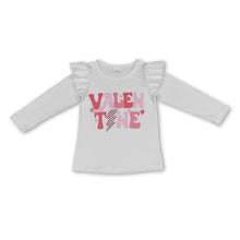Load image into Gallery viewer, Long sleeves valentine heart baby girls shirt