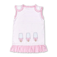Load image into Gallery viewer, Sleeveless polka dots bow popsicle girls summer shirt