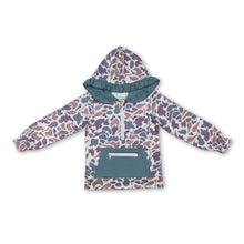 Load image into Gallery viewer, Long sleeves green camo ruffle baby girls hoodie