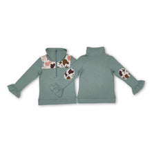 Load image into Gallery viewer, Long sleeves duck dog camo kids girls zipper pullover