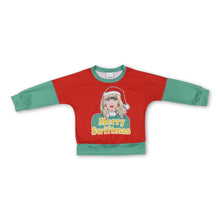 Load image into Gallery viewer, Long sleeves red green singer girls Christmas shirt