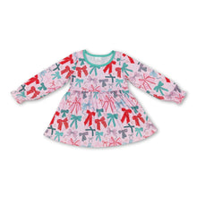 Load image into Gallery viewer, Long sleeves bow print kids girls top