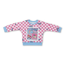 Load image into Gallery viewer, Pink plaid dog Christmas hat baby girls shirt