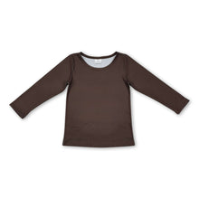 Load image into Gallery viewer, Dark solid long sleeves baby kids shirt