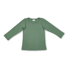 Load image into Gallery viewer, Mint solid color long sleeves baby kids shirt