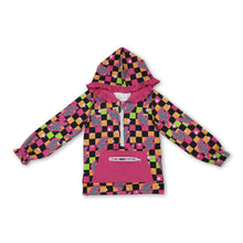 Load image into Gallery viewer, Long sleeves plaid thunder ruffle girls zipper hoodie