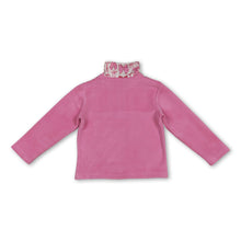 Load image into Gallery viewer, Pink bow long sleeves kids girls winter zipper pullover